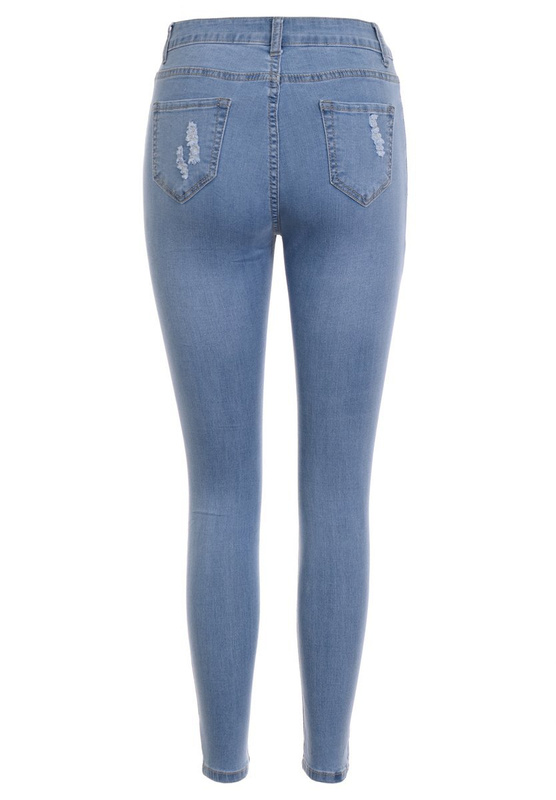 Damskie Spodnie Jeansowe Niebieskie