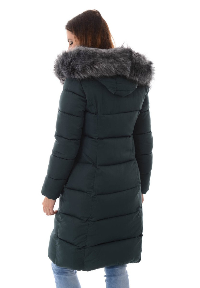 Damska Zimowa Kurtka Ortalionowa Stefania Zielona