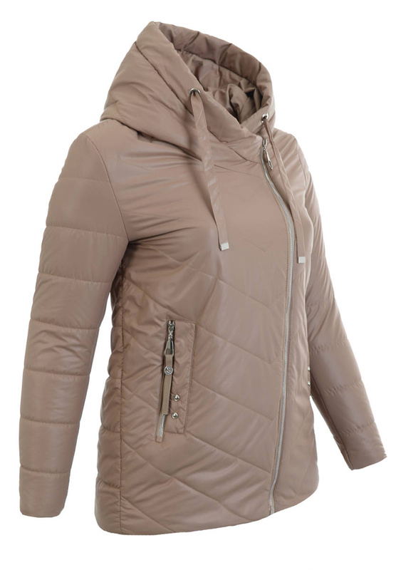 Damska Wiosenna Kurtka Ernesta Beżowa