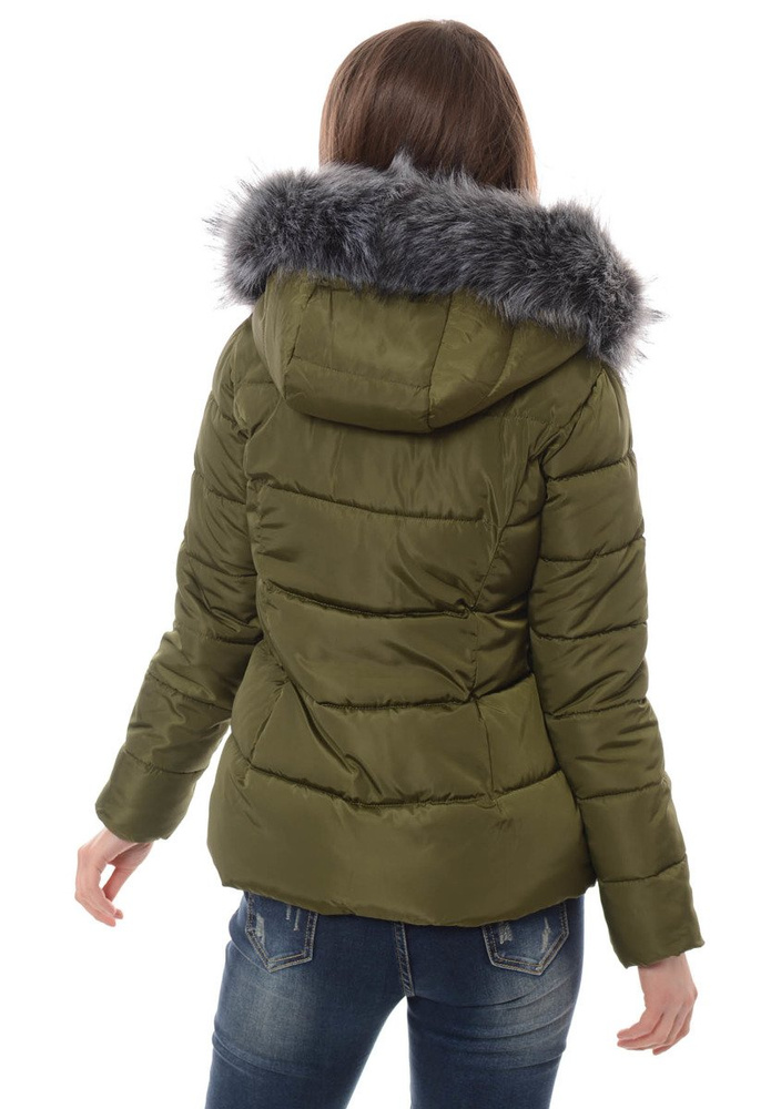 Damska Zimowa Kurtka Ortalionowa Zielona