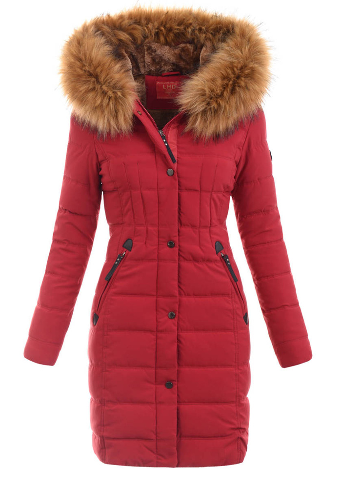 Damska Kurtka Zimowa Justyna Czerwona