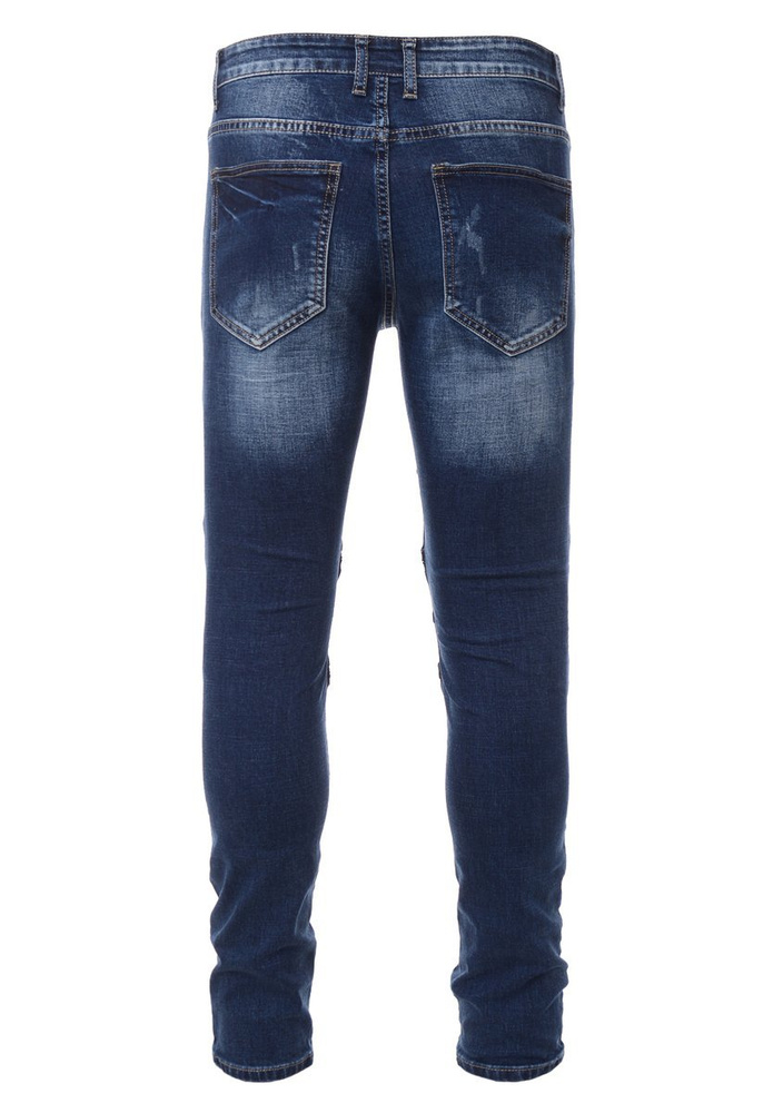 Męskie Spodnie Jeansowe Granatowe