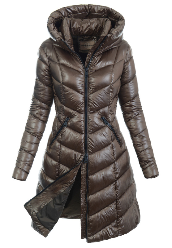 Damska Kurtka Pikowana Iris Brązowa