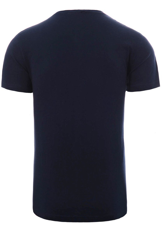 Męska Koszulka T-Shirt Gładki Granatowy