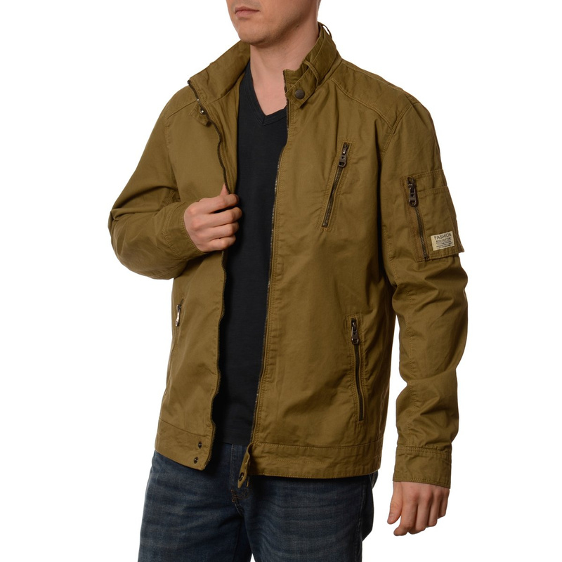 Męska Wiosenna - Jesienna Kurtka Tomas Khaki