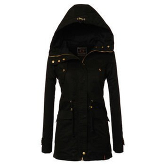 Damska Wiosenna Parka Alice Czarna