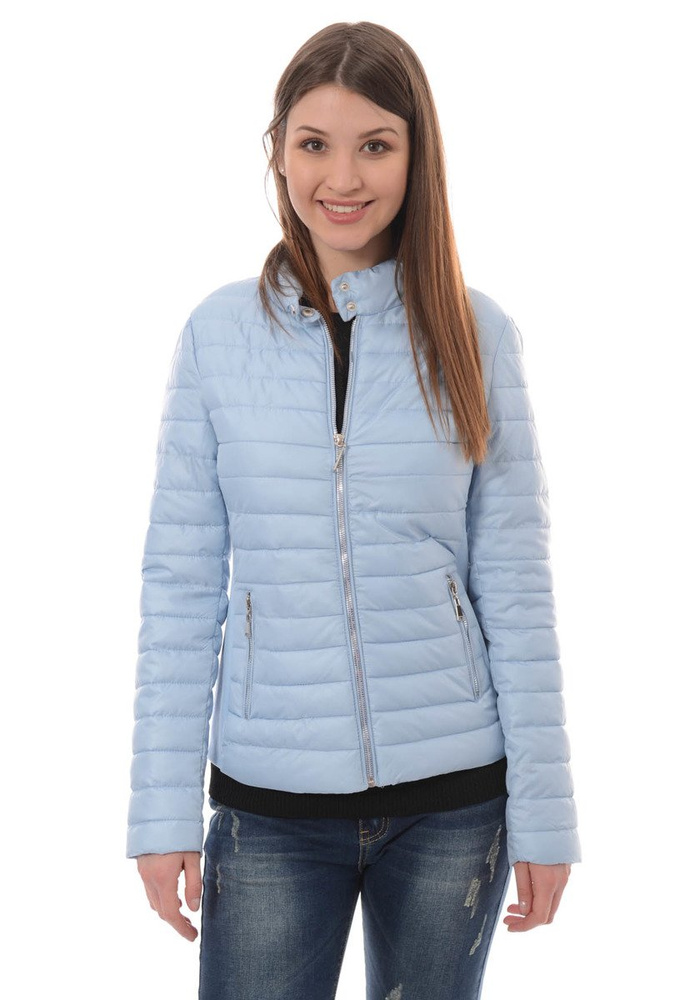 Damska Wiosenna Kurtka Błękitna