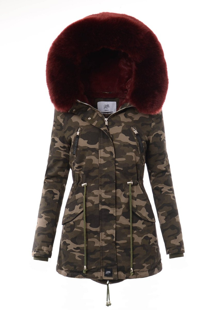 Kurtka Parka Aleksandra Moro Z Bordowym Futrem