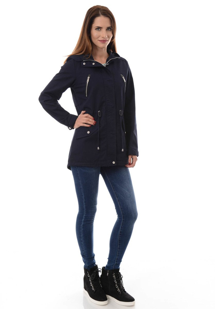 Damska Kurtka Parka Wiosenna Małgorzata Granatowa
