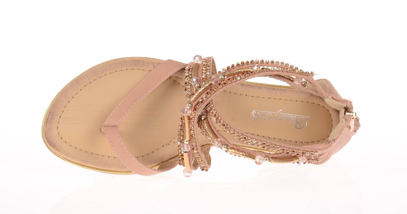 Sandały Gladiatorki Rzymianki Korale Róż