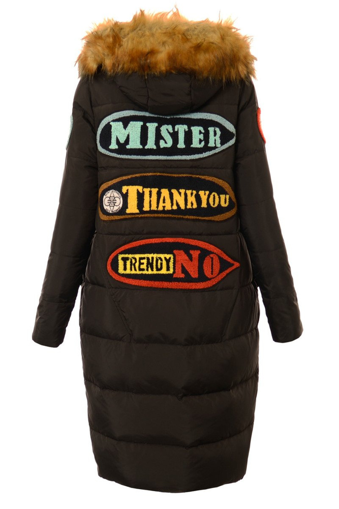 Długa Puchowa Damska Kurtka Zimowa Darcy Czarna