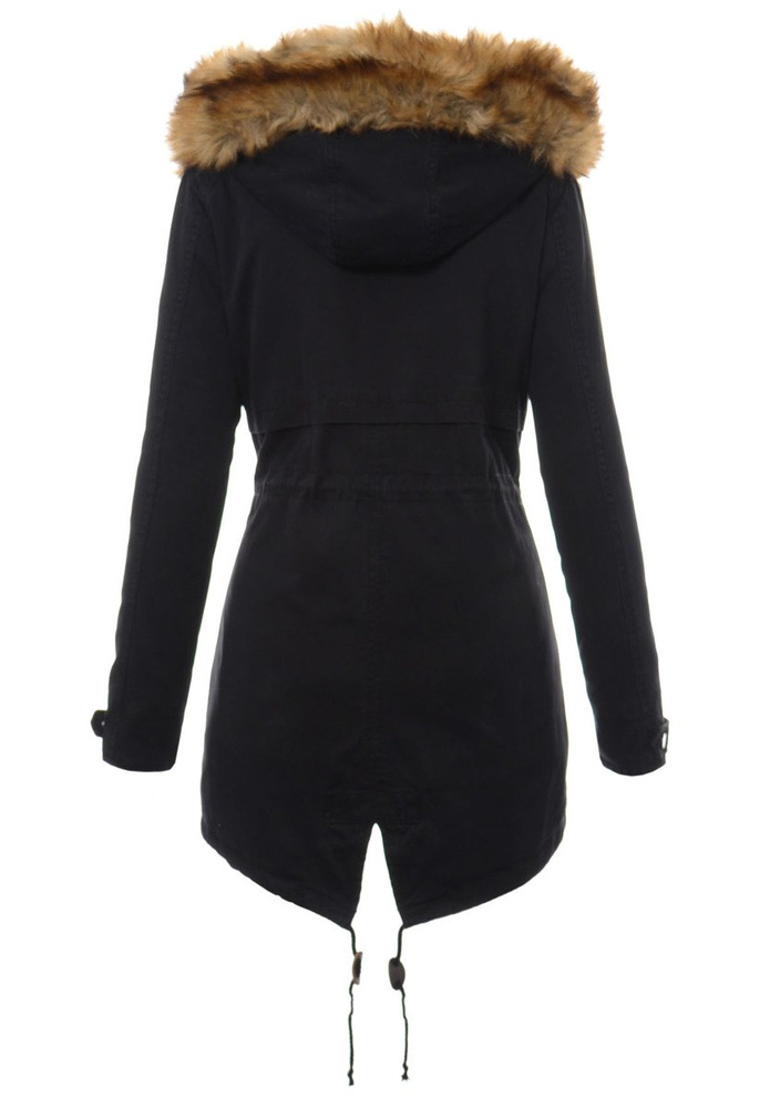 Damska Parka Kurtka Wiosenno Zimowa 2w1 Benita Czarna