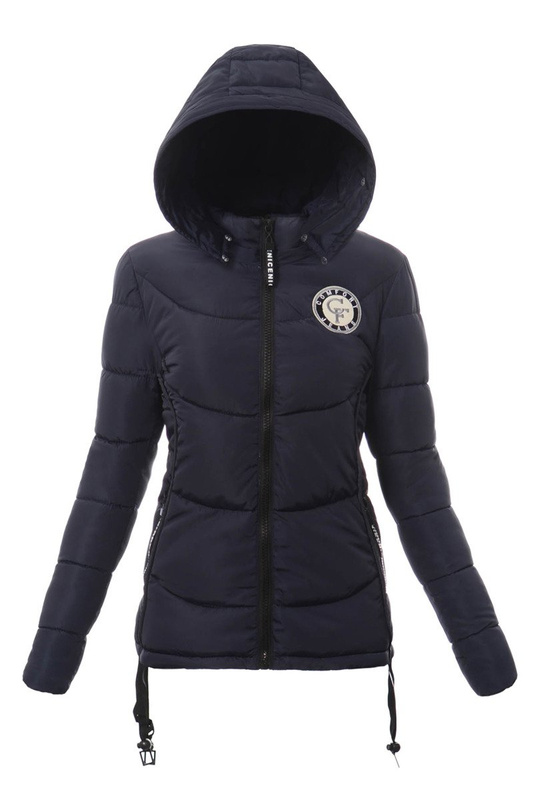 Damska Zimowa Kurtka Ortalionowa Granatowa