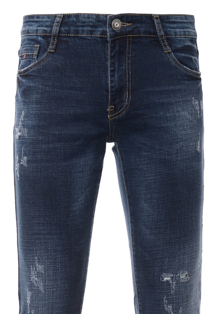 Męskie Spodnie Jeansowe Granatowe
