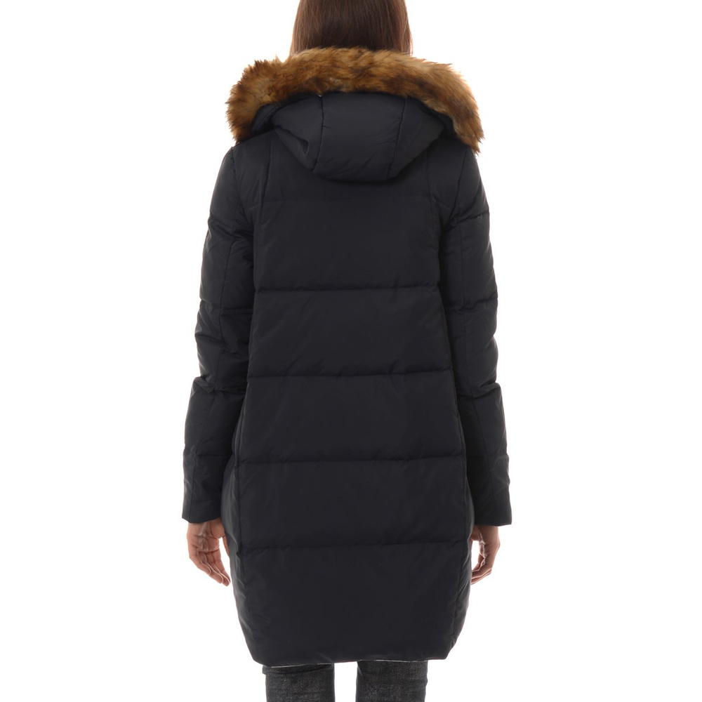 Damska Asymetryczna Kurtka Zimowa Granat