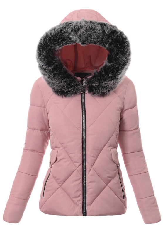 Damska Zimowa Kurtka Ortalionowa Różowa