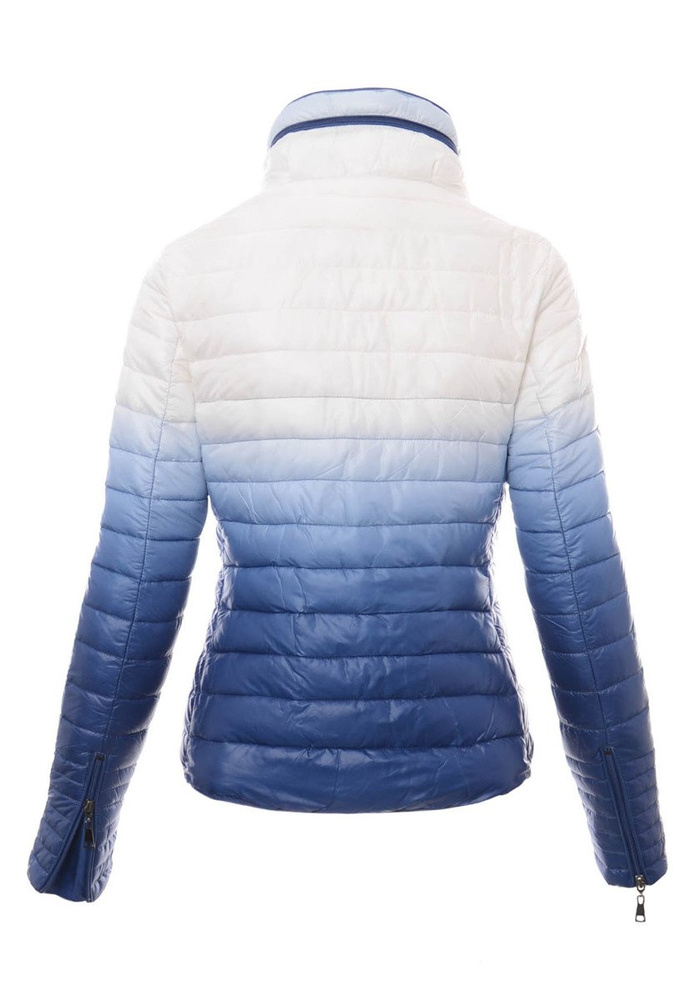 Damska Jesienna Wiosenna Kurtka Ortalionowa Ombre Emma Granatowo Biała