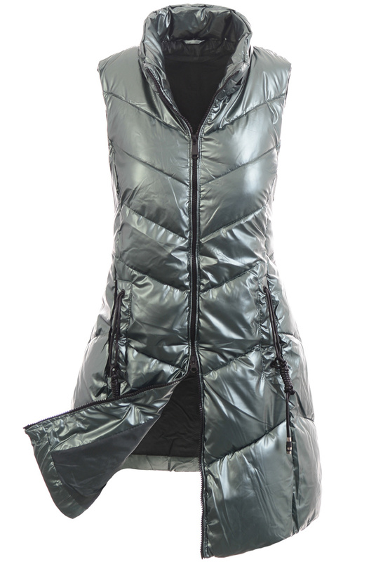 Damska Kamizelka Bezrękawnik Eryka Zielony