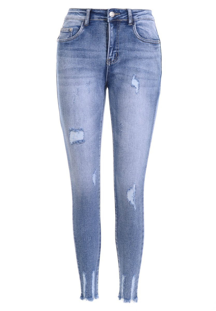 Damskie Spodnie Jeansowe Niebieskie