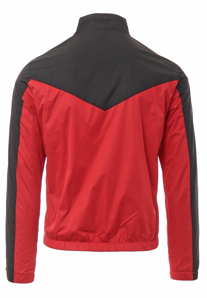 Męska Kurtka Wiosenna - Jesienna Wiatrówka Czarno- Czerwona