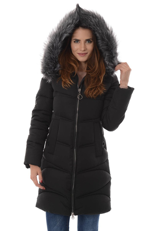 Damska Zimowa Kurtka Ortalionowa Klementyna Czarna