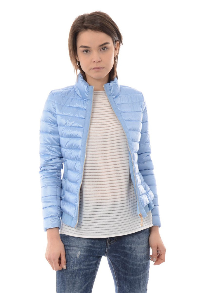 Damska Wiosenna Kurtka Niebieska