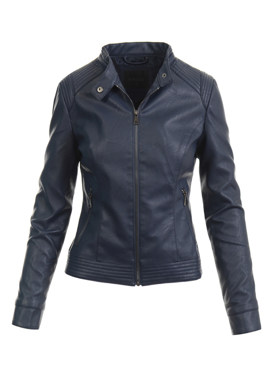 Damska Kurtka Ramoneska Nataly Granatowa