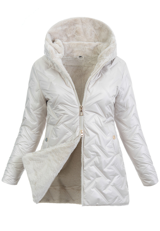 Damska Kurtka Zimowa Malina Ecru