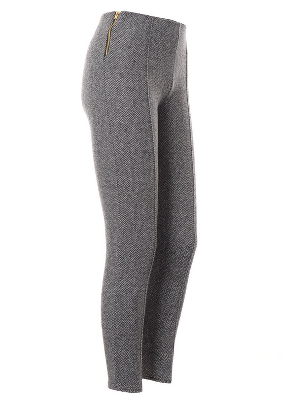 Damskie Spodnie Czarne Jodełka