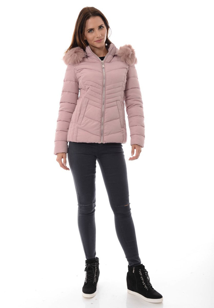 Damska Zimowa Kurtka Ortalionowa Różowa