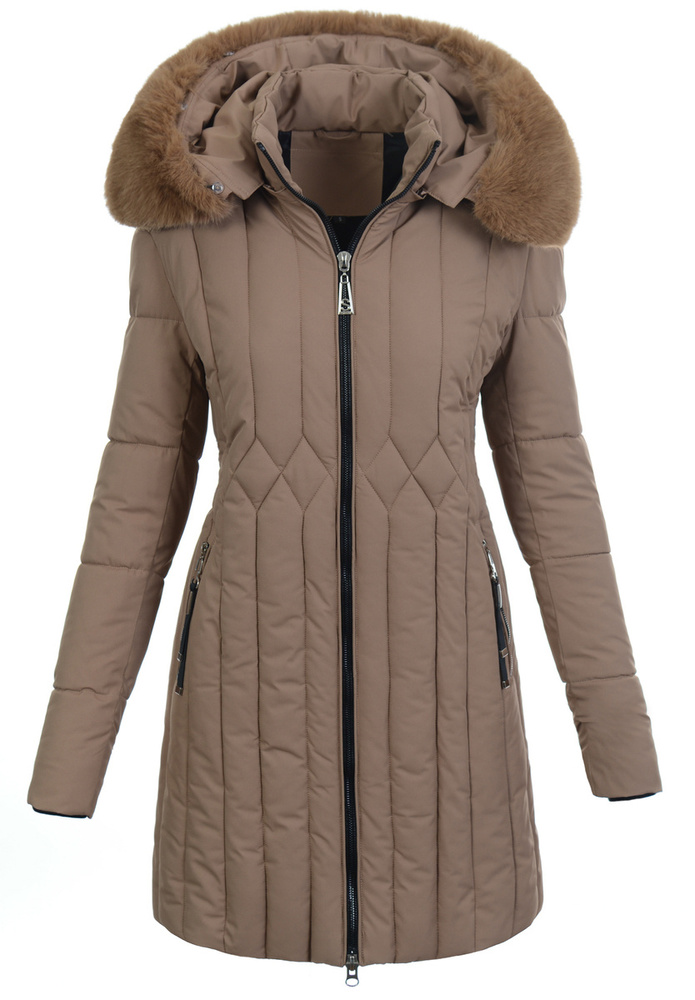 Damska Kurtka Zimowa Milena Brązowa