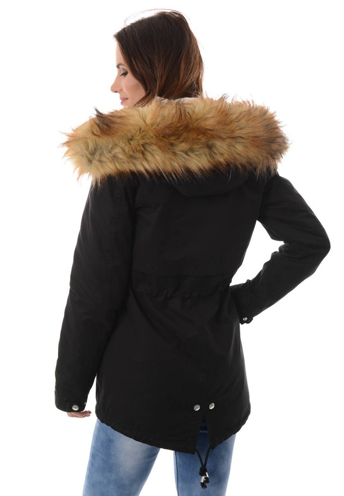 Damska Kurtka Parka Zimowa 2w1 Oktawia Czarna