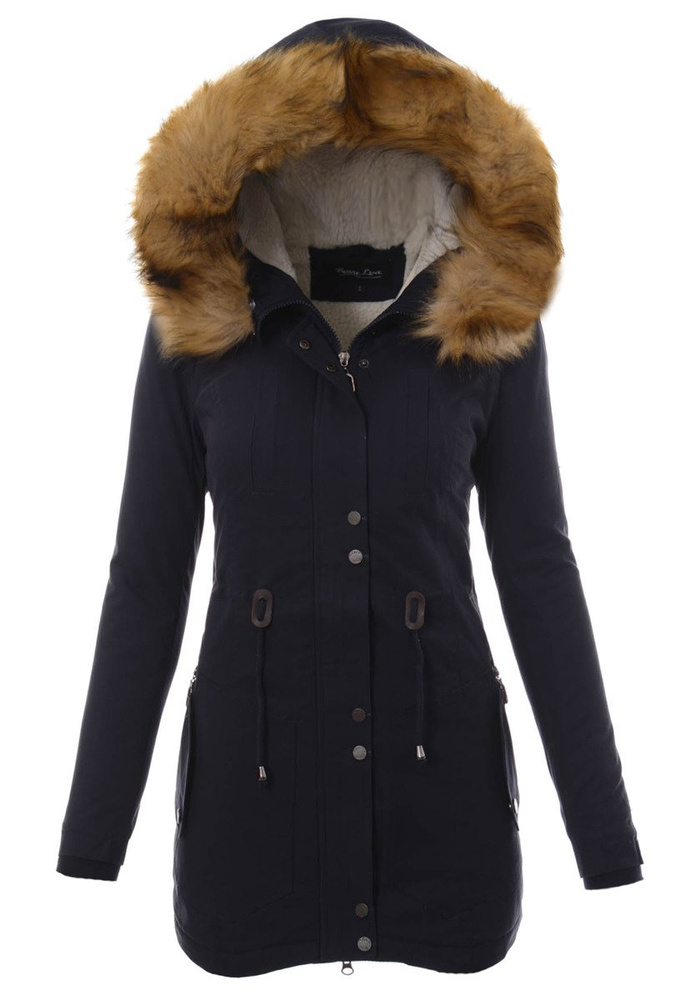 Damska Kurtka Parka Zimowa Adelina Granatowa