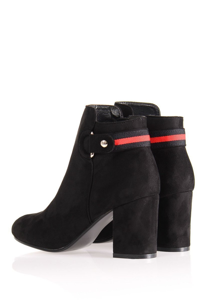 Damskie Botki Na Obcasie Czarne