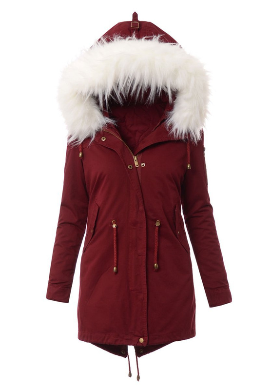 Parka Zimowa 2w1 Bordowa