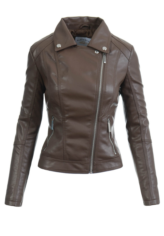 Damska Kurtka Ramoneska Noelia Brązowa