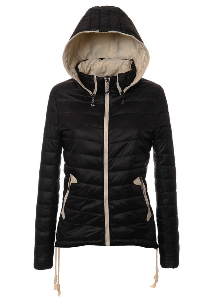 Damska Jesienna Kurtka Ortalionowa Eva Czarna