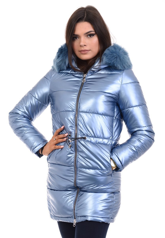 Damska Kurtka Ortalionowa Adelajda Niebieska