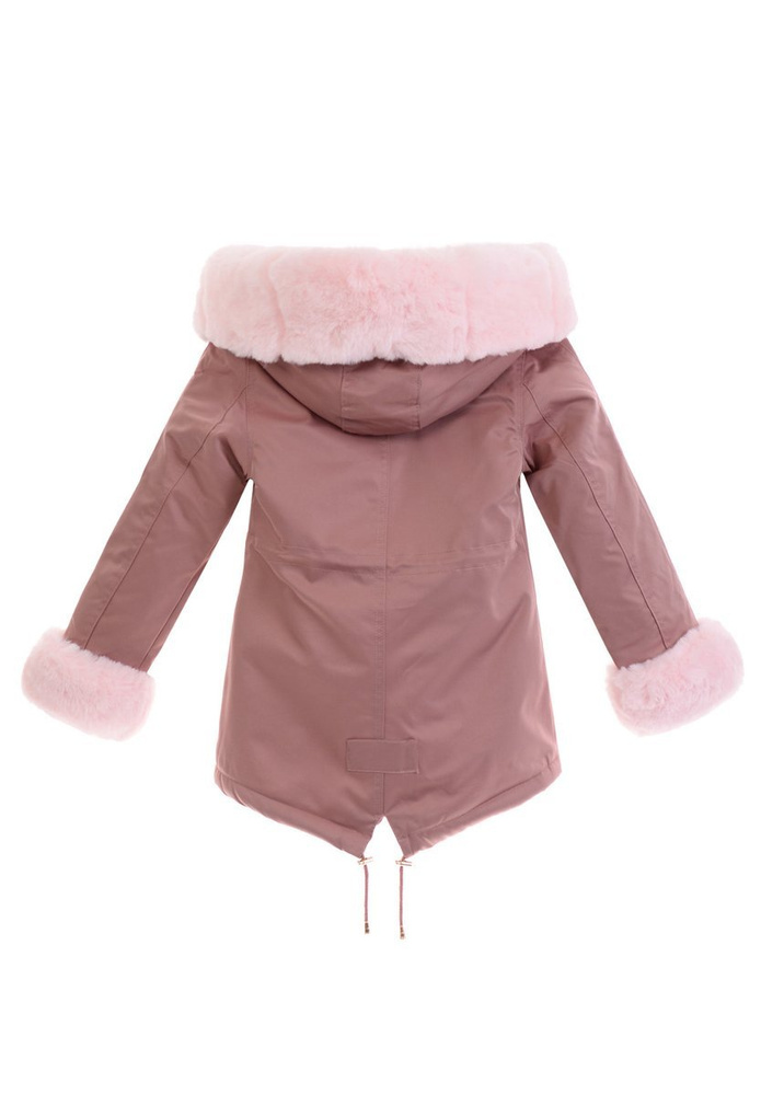 Dziecięca Parka Zimowa Agatka Różowa Z Różowym Futerkiem