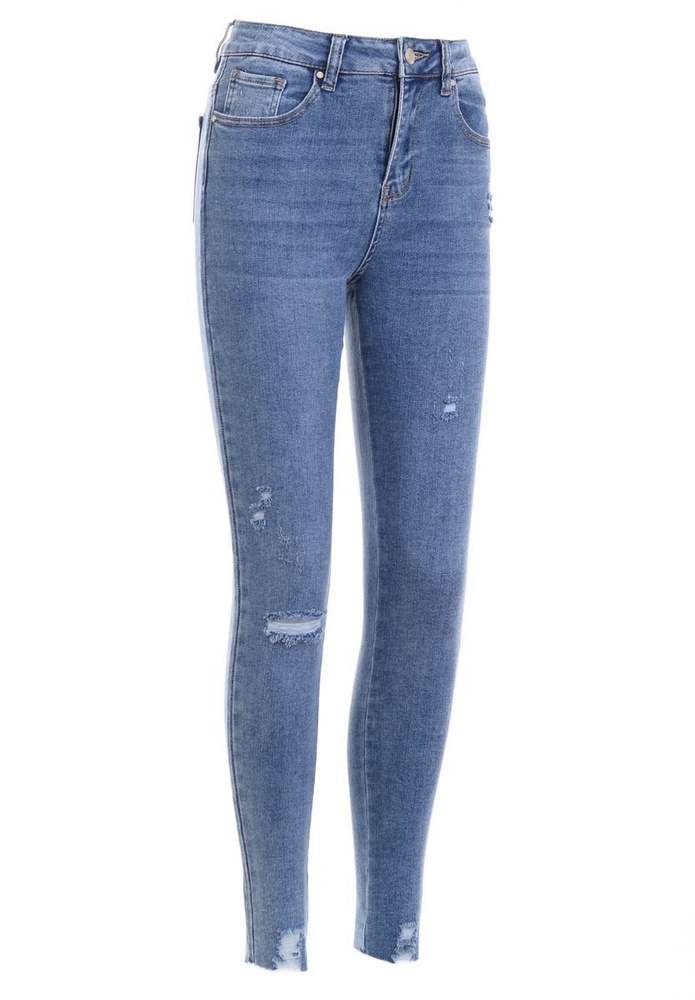 Damskie Spodnie Jeansowe Granatowe