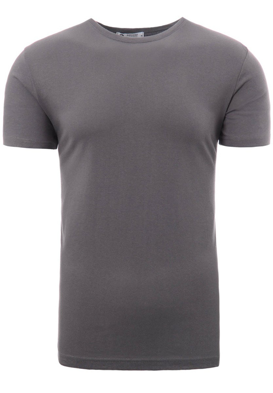 Męska Koszulka T-Shirt Gładki Szary