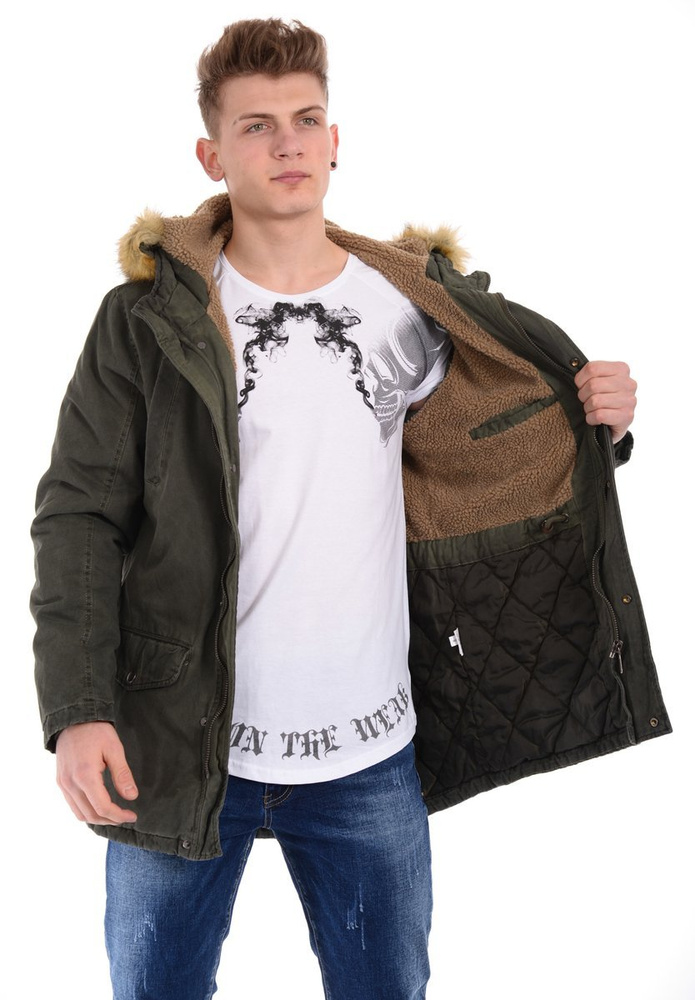 Męska Kurtka Parka Paweł Zielona