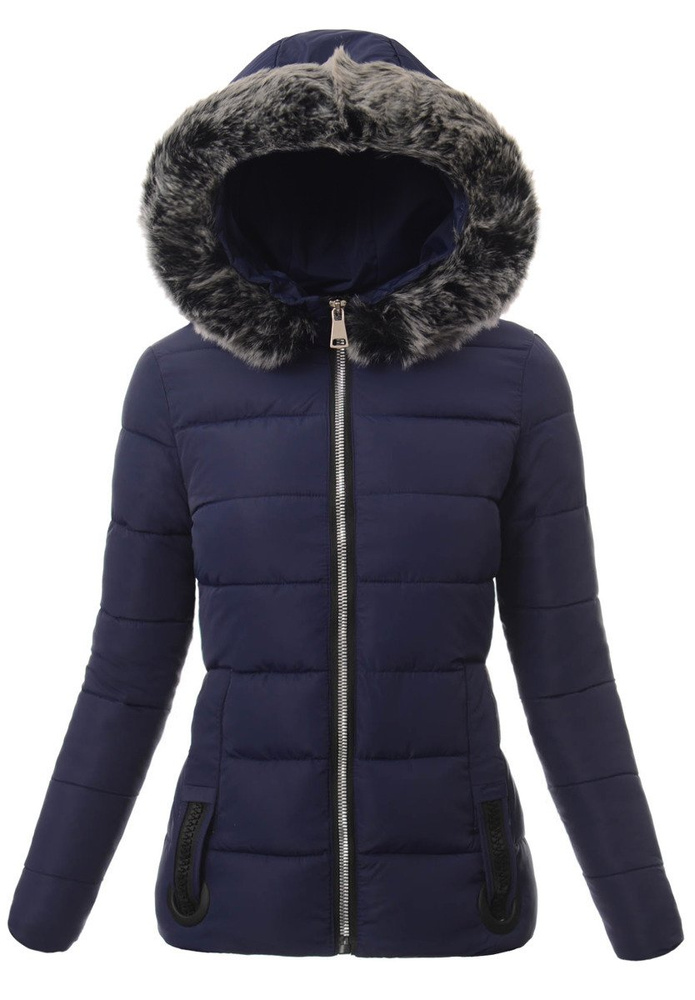 Damska Zimowa Kurtka Ortalionowa Granatowa