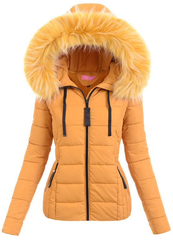 Damska Kurtka Zimowa Ortalionowa Camel