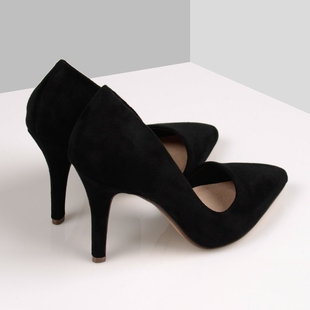 Asymetryczne Szpilki w Szpic Sandra Czarne