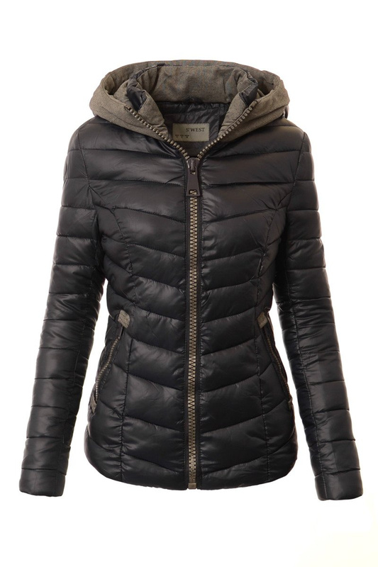 Damska Zimowa Ortalionowa Kurtka Elissa Granatowa