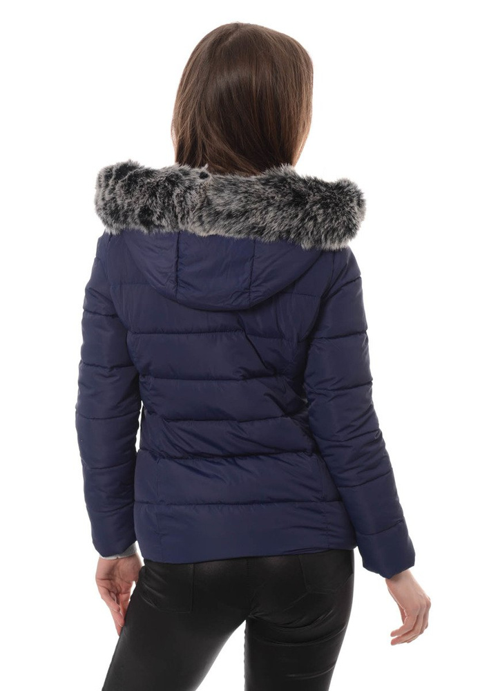 Damska Zimowa Kurtka Ortalionowa Granatowa