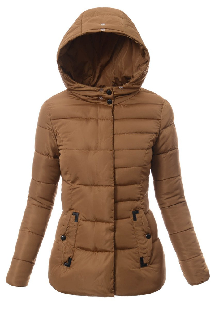 Damska Zimowa Kurtka Ortalionowa Brązowa