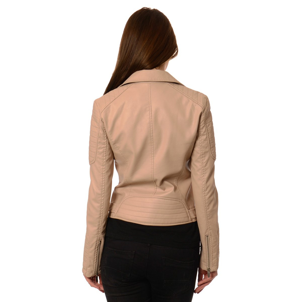 Damska Kurtka Ramoneska Evelina Beżowa