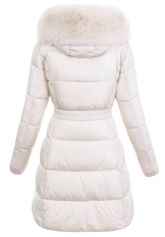 Damska Kurtka Pikowana Jagna Ecru